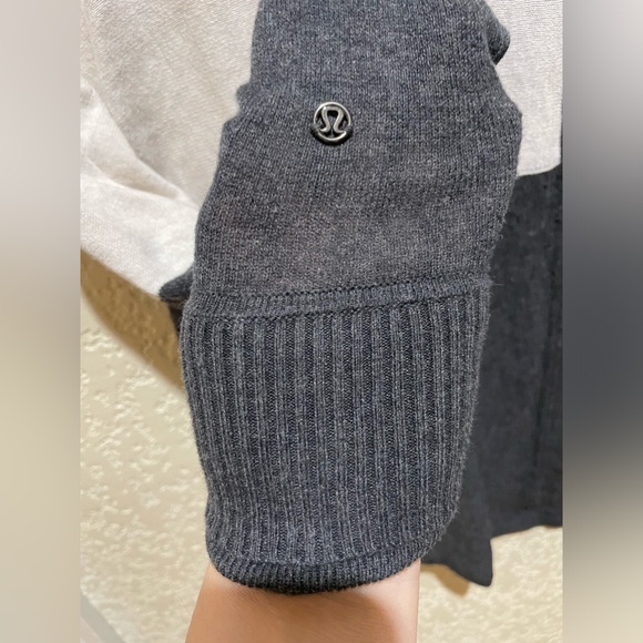 Lululemon After Class Cardigan Heathered Beige & Black Size 4 - Picture 13 of 16